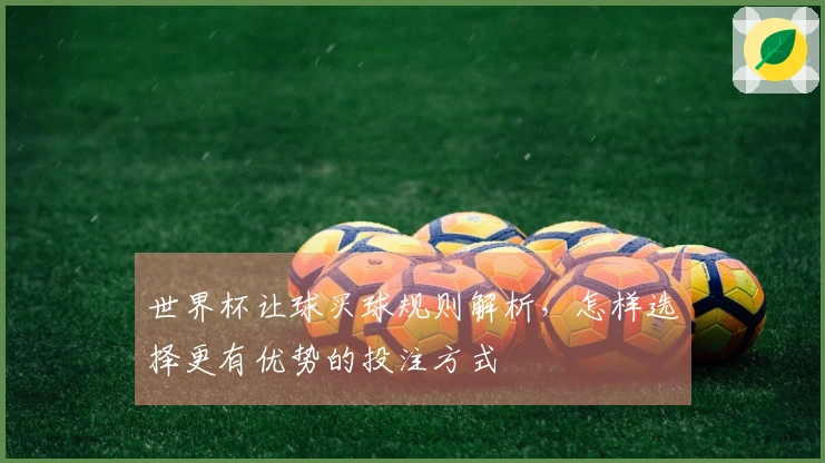 世界杯让球买球规则解析，怎样选择更有优势的投注方式