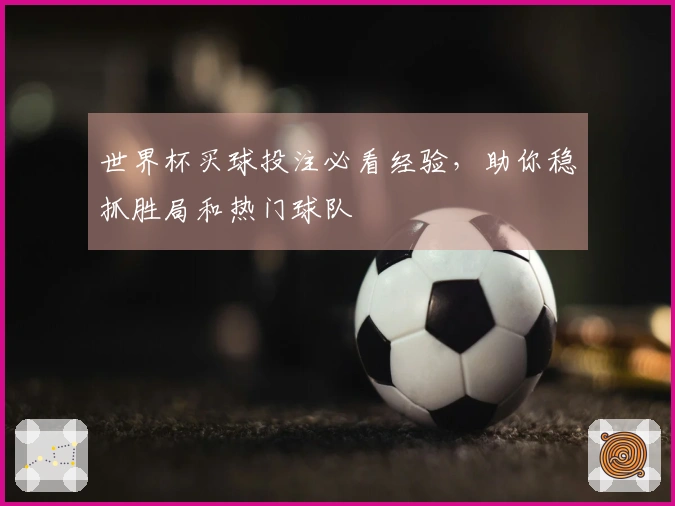 世界杯买球投注必看经验，助你稳抓胜局和热门球队